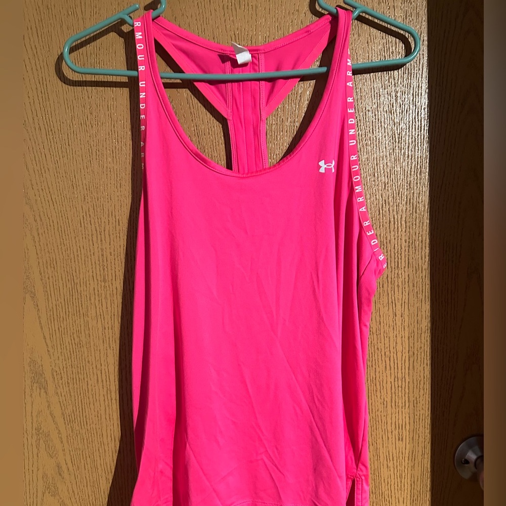 Under armour pink tank top